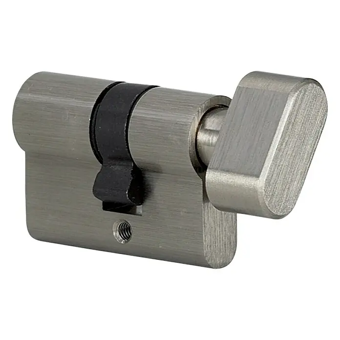 Diamond Doors Knaufzylinder WC/Bad - Edelstahloptik, Tür nach außen öffnend, Passend für: Diamond Doors Schlosskasten mit PZ Ausführung - Vorderansicht