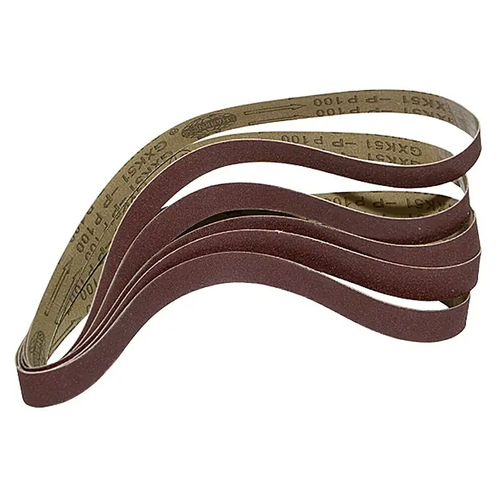 Woodster Schleifband - 25 x 762 mm, Körnung: 100, 5 Stk. - Linke Seitenansicht