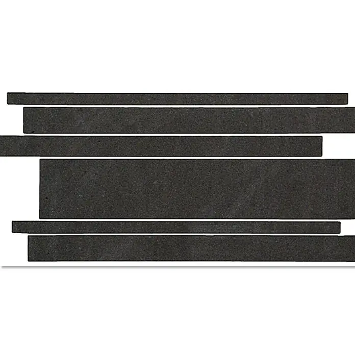 Futura by Palazzo Mosaikfliese Brick - 60 x 30 cm, Schwarz, Matt