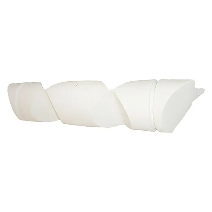 Winkelstegfender - 19 x 100 x 19 cm, Rund, Weiß, PVC - Vorderansicht
