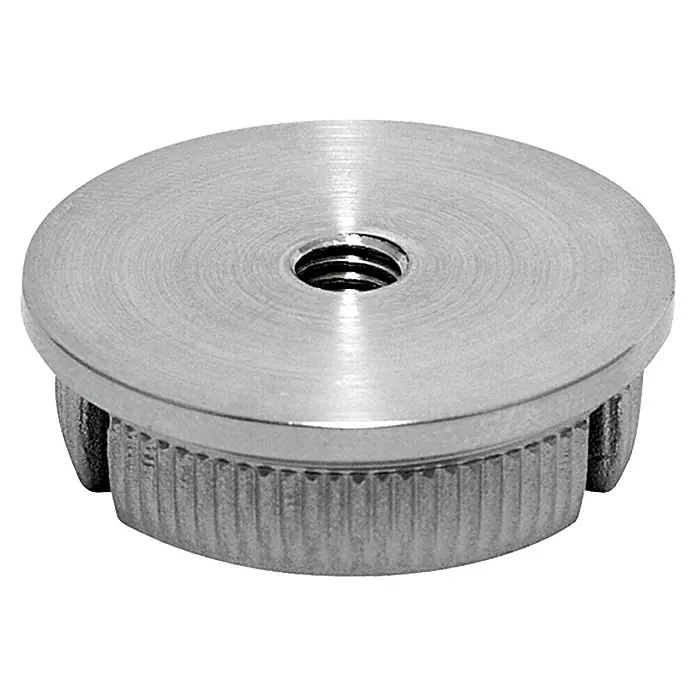 Endkappe - Rohrdurchmesser: 42,4 mm, 2 Stk., Flach - Vorderansicht