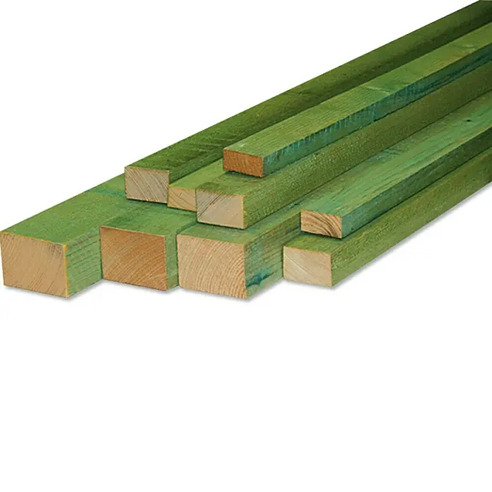 Daske - 200 x 5,8 x 3,8 cm, Smreka/jela, Impregnirano - Pogled s lijeve strane