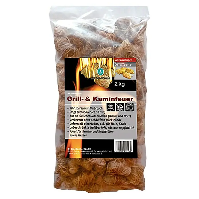 Natuurlijk aanmaakmateriaal - 2 kg, Was