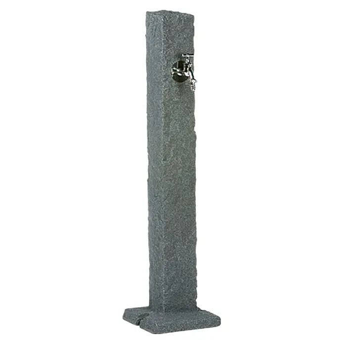 Wasserzapfstelle Natura - Black Granitfarben, Höhe: 98 cm - Vorderansicht