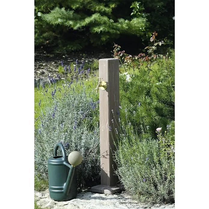 Wasserzapfstelle Forest - Dunkelbraun, Höhe: 100 cm, Ausstattung: Wasserhahn