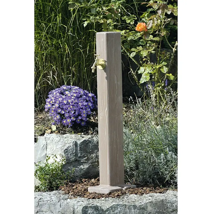Wasserzapfstelle Forest - Dunkelbraun, Höhe: 100 cm, Ausstattung: Wasserhahn