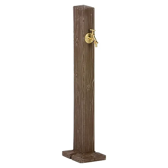Wasserzapfstelle Forest - Dunkelbraun, Höhe: 100 cm, Ausstattung: Wasserhahn - Vorderansicht