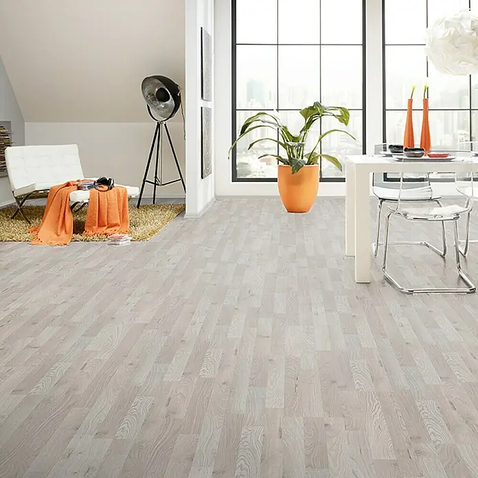 LOGOCLIC Family Laminat Hrast Narvik - 1.285 x 192 x 7 mm, Brodski pod - Živopisni prikaz