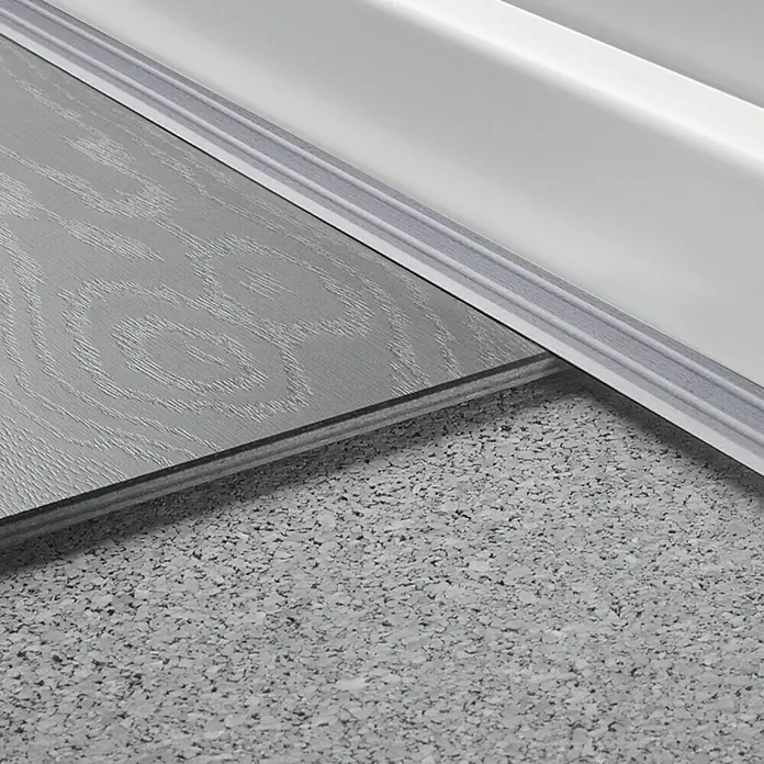 LOGOCLIC Rubni profil - Mat plemeniti čelik, 2,7 m x 24,5 mm x 20 mm, Vrsta montaže: Vijci - Detaljan prikaz