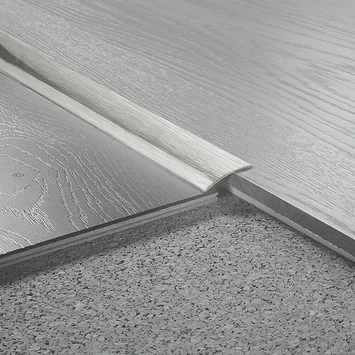 LOGOCLIC Prijelazni profil - Mat plemeniti čelik, 0,9 m x 30 mm x 3,5 mm, Vrsta montaže: Lijepljenje, Nebušeno - Detaljan prikaz