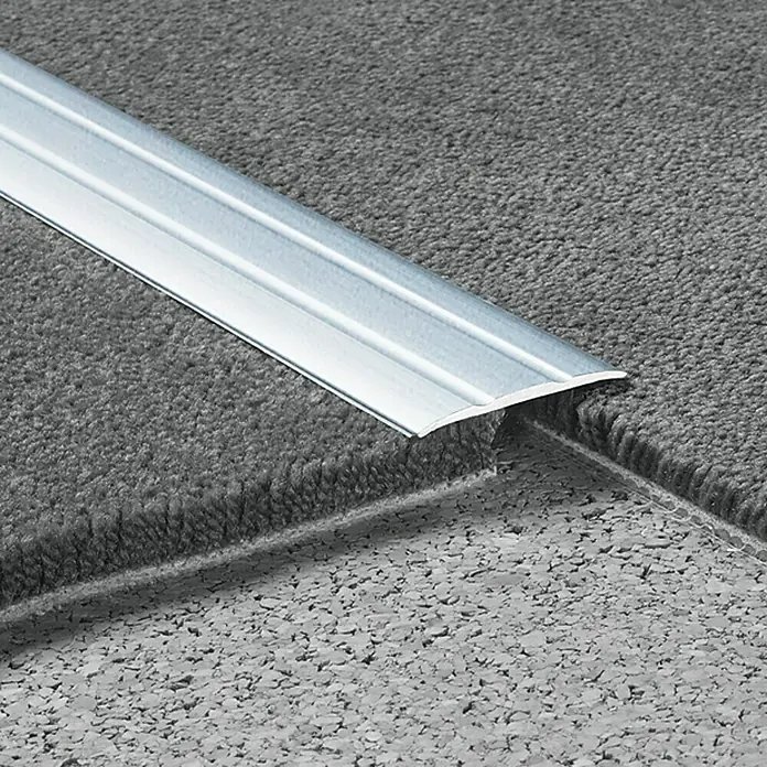 LOGOCLIC Prijelazni profil - Srebrne boje, 1 m x 38 mm x 2,5 mm, Vrsta montaže: Vijci - Živopisni prikaz