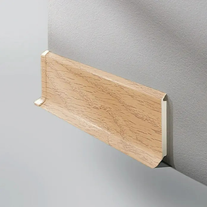 LOGOCLIC Podna lajsna od tvrde pjene HSL - Svijetli hrast, 2,5 m x 14 mm x 60 mm - Živopisni prikaz