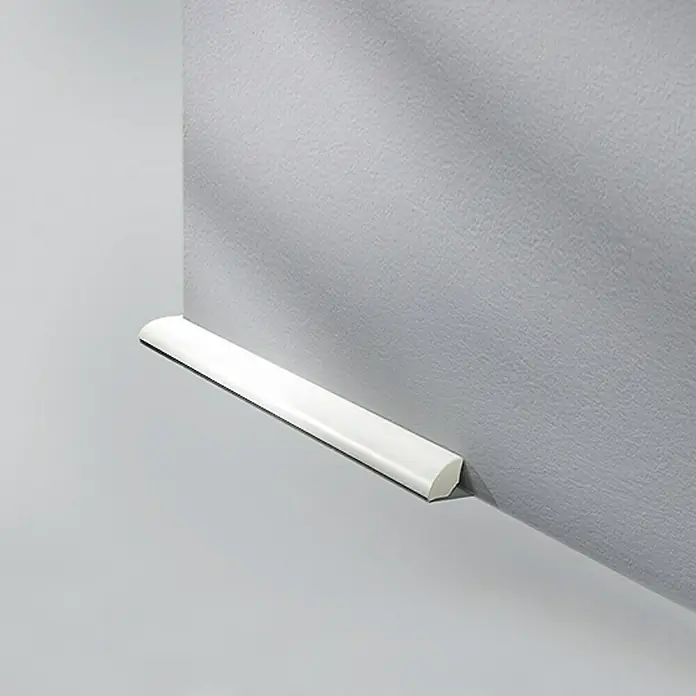 LOGOCLIC Polukružna kutna lajsna Bijeli - 2,5 m x 14 mm x 14 mm, Polukružna - Živopisni prikaz