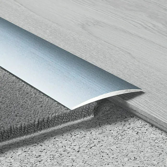 LOGOCLIC Prijelazni profil - Srebrne boje, 1 m x 30 mm x 3,9 mm, Vrsta montaže: Vijci - Detaljan prikaz