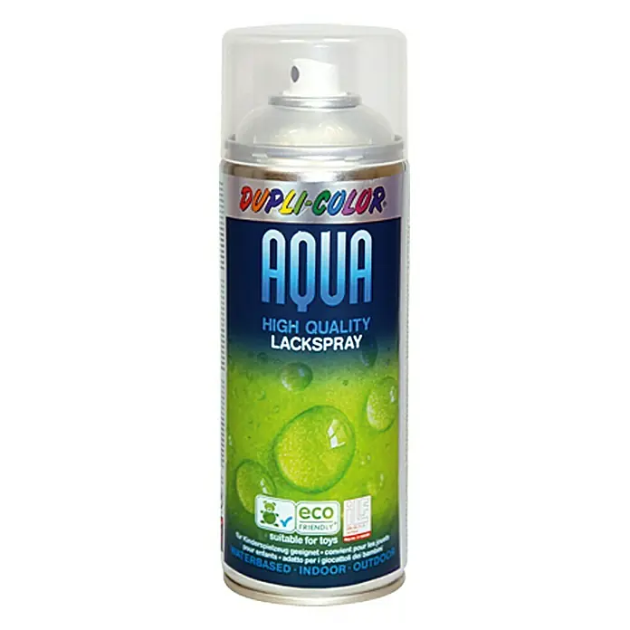 Dupli-Color Aqua Blanke lak Glazend - Glanzend, 350 ml - Vooraanzicht