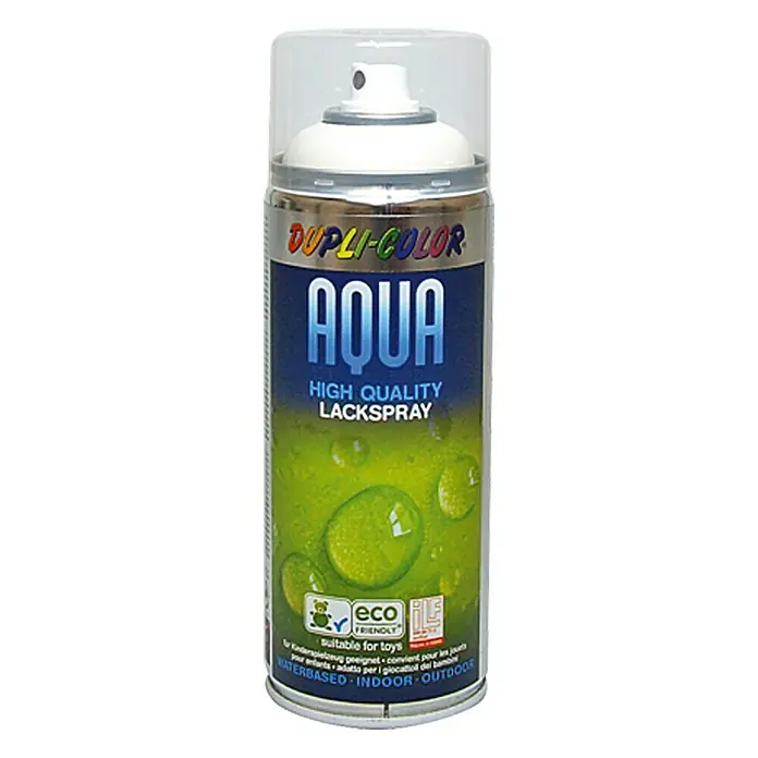 Dupli-Color Aqua Lakspray RAL 9010 Zuiver wit - Zuiver wit, Mat, 350 ml - Vooraanzicht