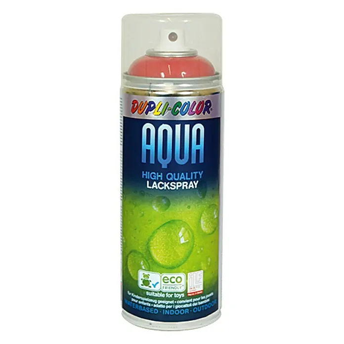 Dupli-Color Aqua Lakspray RAL 3000 Vuurrood - Vuurrood, Hoogglans, 350 ml - Vooraanzicht