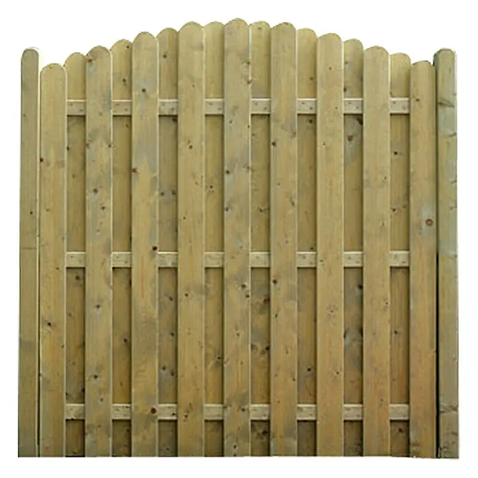 Vrtna drvena ograda Starnberg - 180 x 180/200 cm, S lukom, Zelene boje