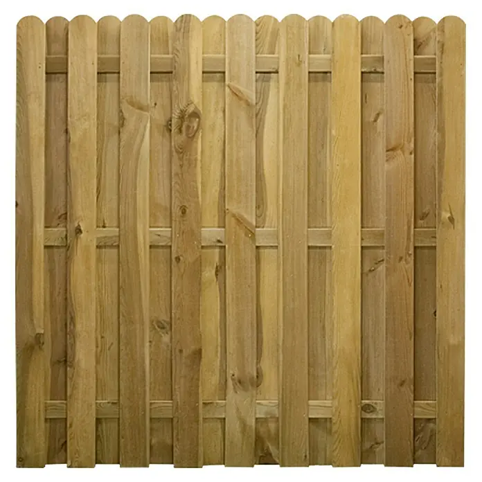 Vrtna drvena ograda Starnberg - 180 x 180 cm, Ravni oblik, Zelene boje - Pogled sprijeda