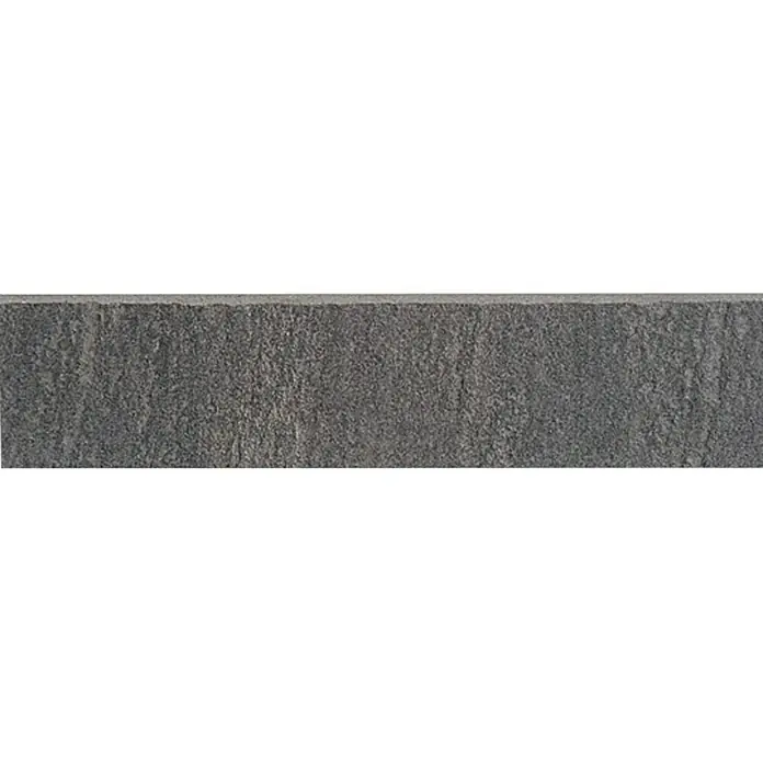 Sockelfliese Line - 7 x 30 cm, Grau, Matt - Vorderansicht
