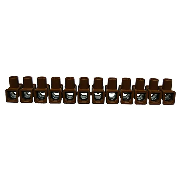 ASS Dosenklemme - 12-polig, 2,5 - 6 mm², Braun - Vorderansicht