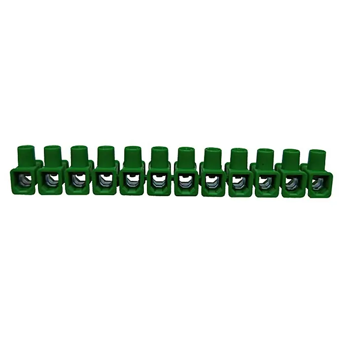 ASS Dosenklemme - 12-polig, 2,5 - 6 mm², Grün - Vorderansicht