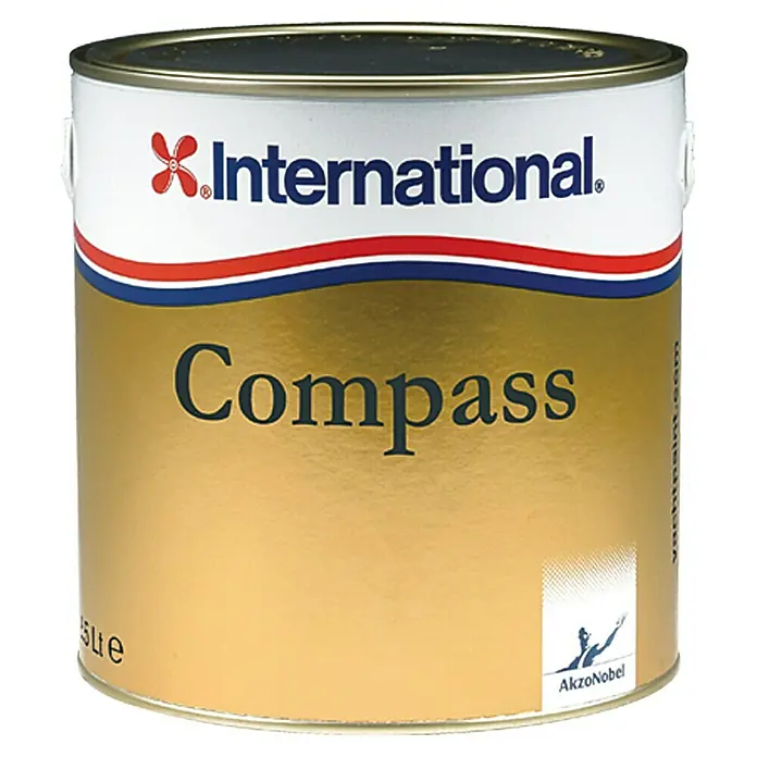 International Klarlack Compass - Bernstein, 750 ml, Hochglänzend, Geeignet für: Ölige/fetthaltige Hartholzsorten - Vorderansicht