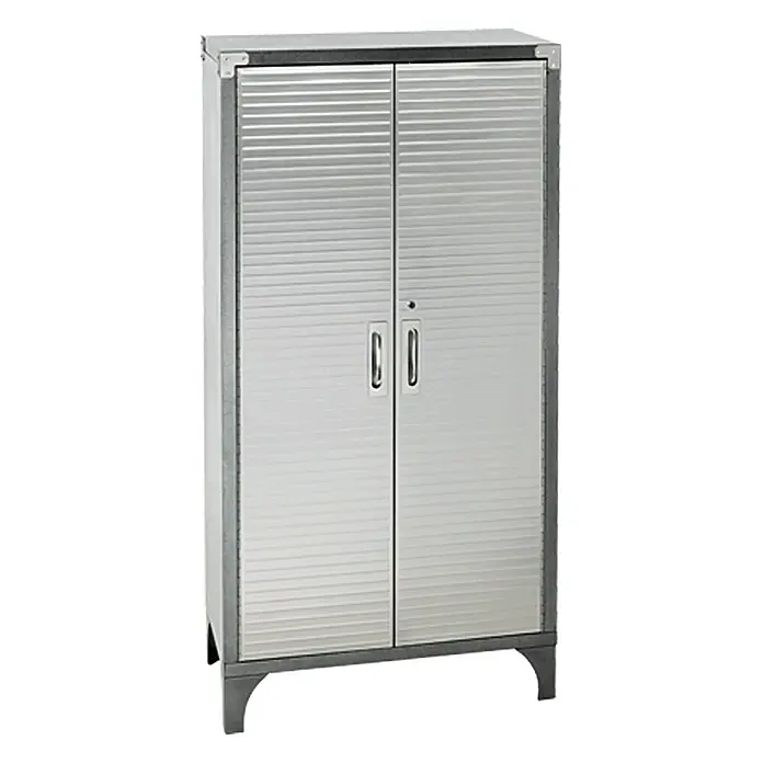 Wisent Ormar za radionicu - D x Š x V: 46 x 91 x 183 cm, Nosivost ladica: 20 kg/polica, Srebrna-crna