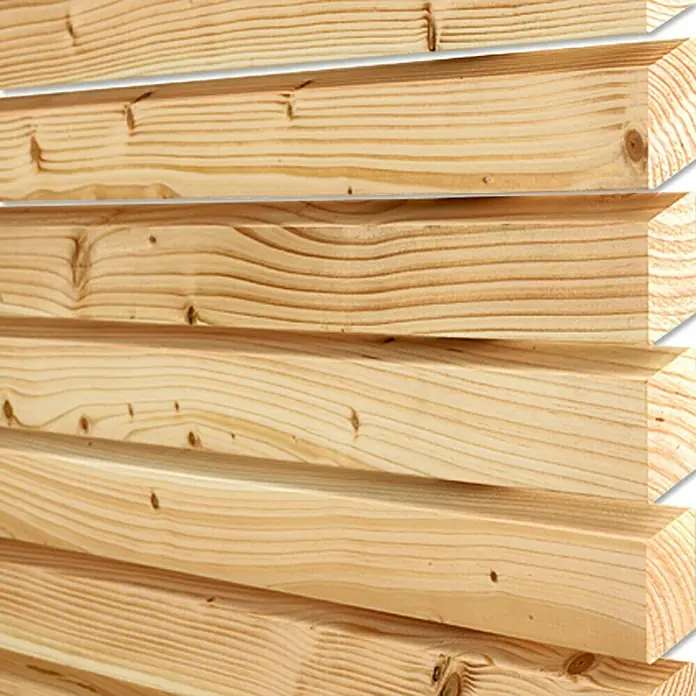 Profilholz Rhombus - 200 x 7 x 2,8 cm, Douglasie, Glatt gehobelt - Anwendungsbeispiel