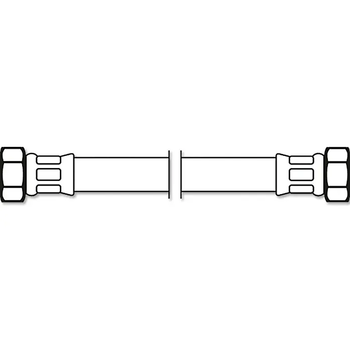 Flexo Priključno crijevo - ⅜″/⅜″, Duljina: 30 cm - Pogled sprijeda
