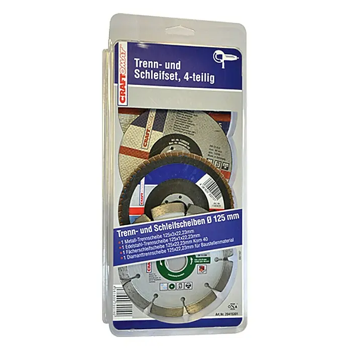 Craftomat Set dijamantnih reznih ploča - Promjer rezne ploče: 125 mm, 4 -dij. - Pogled sprijeda