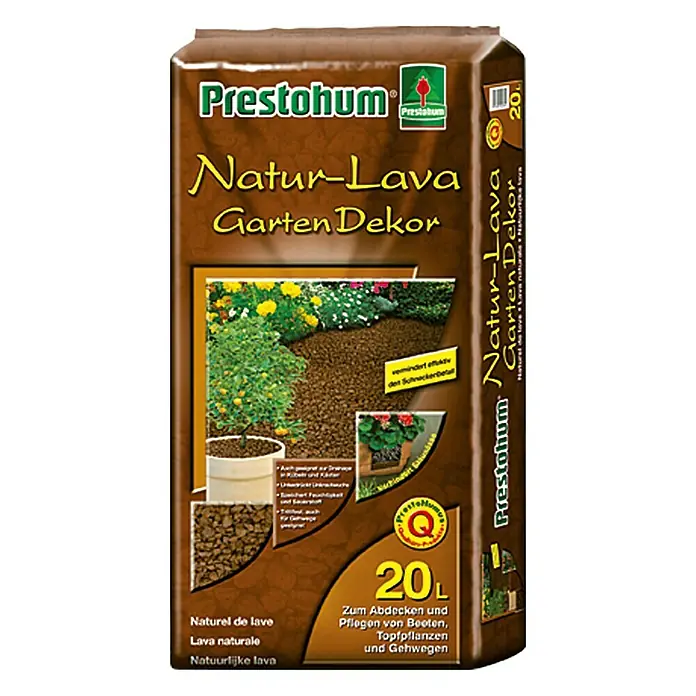 Prestohum Bodenabdeckung Naturlava - 20 l