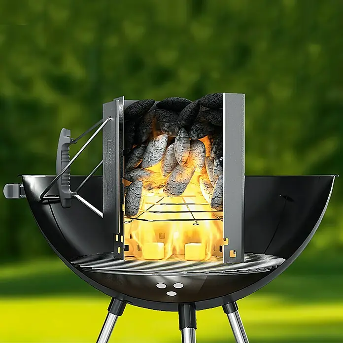 Kingstone Kamin za paljenje briketa - 19 x 19 x 30 cm, Čelik