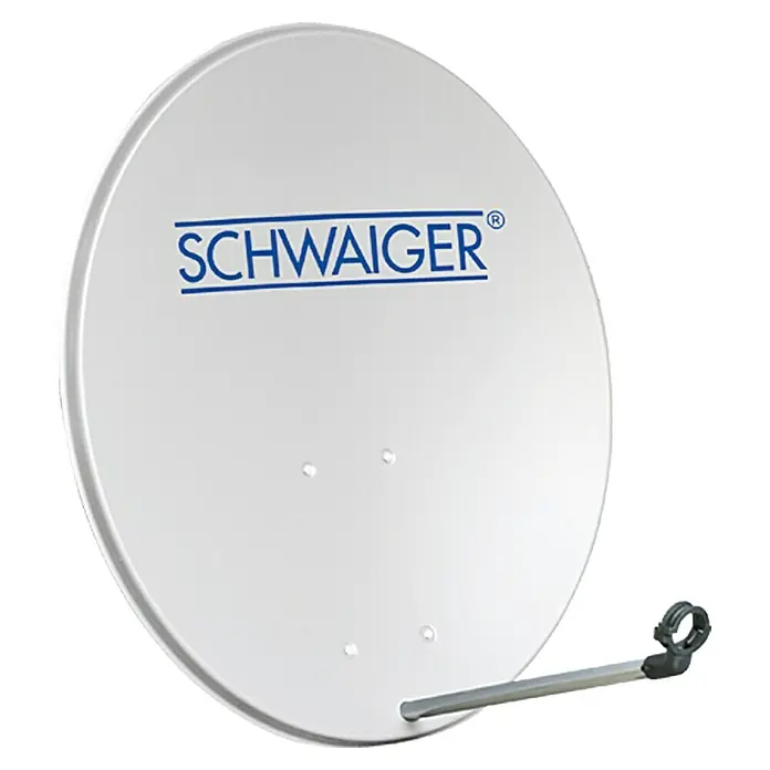 Schwaiger Satellitenschüssel SPI2080 011 - Aluminium, Durchmesser Spiegelfläche: 80 cm, Hellgrau
