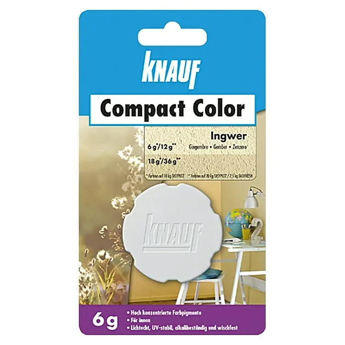 Knauf Putz-Abtönfarbe Compact Color - Ingwer, 6 g - Vorderansicht