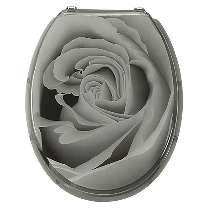 Poseidon Tapa de WC Rose - Gris, Poliresina