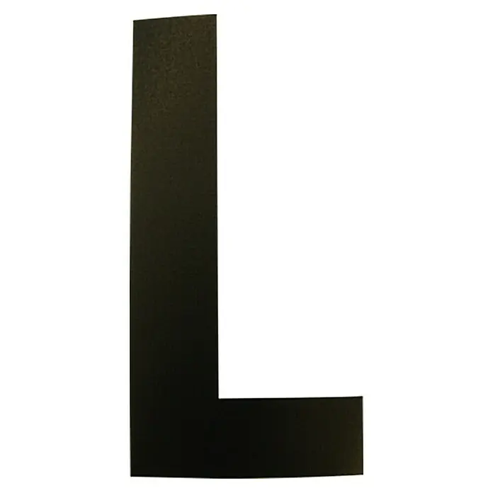 Folienzeichen - Buchstabe L, 10 cm, PVC, Schwarz - Ansicht von oben