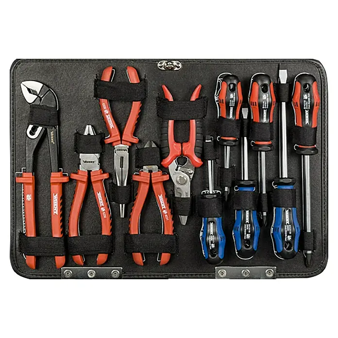 Wisent Werkzeugkoffer Professional - 160 -tlg., Steckschlüsselsatz: ½ + ¼″ - Vorderansicht