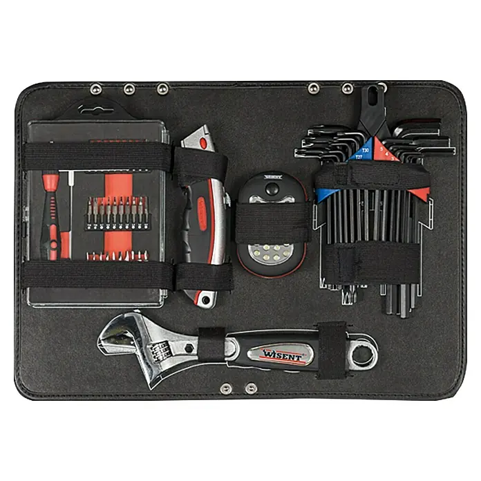 Wisent Werkzeugkoffer Professional - 160 -tlg., Steckschlüsselsatz: ½ + ¼″ - Vorderansicht