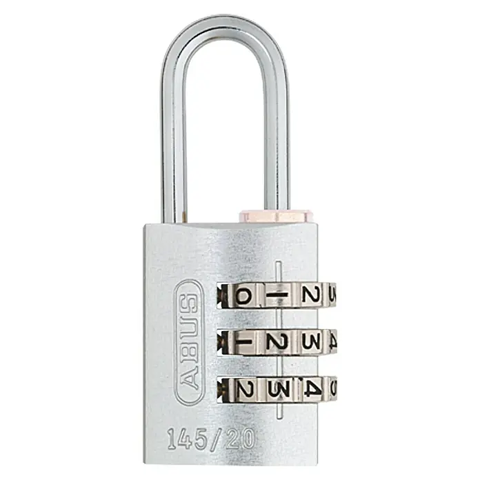 Abus Vorhängezahlenschloss 145/30 - Breite: 30 mm, Bügelstärke: 5 mm, Schlossdicke: 15,5 mm - Vorderansicht