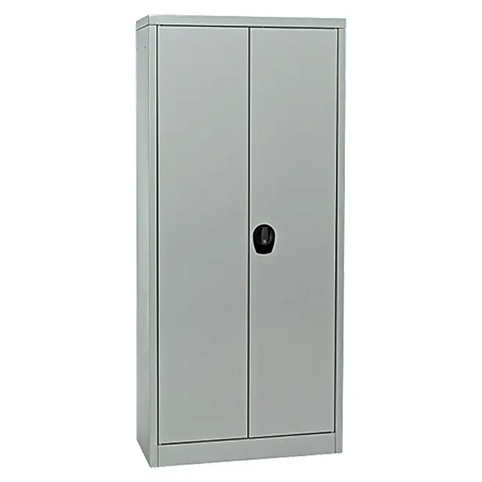 Regalux Design Metalni ormar - D x Š x V: 41 x 80 x 180 cm, Sive boje, Nosivost: 50 kg/polica - Pogled sprijeda