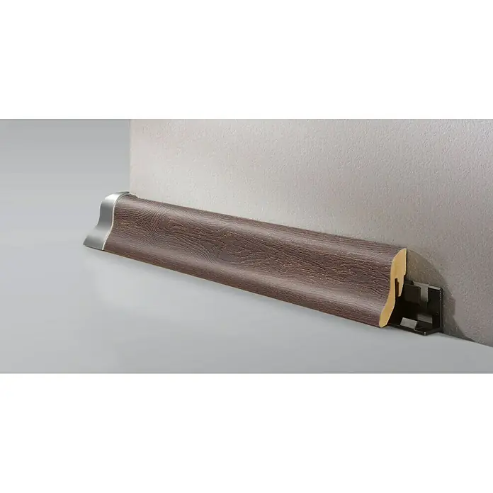 LOGOCLIC Podna kutna lajsna K40 hrast Jubilee - 2,6 m x 22 mm x 40 mm, Vitičasti oblik - Živopisni prikaz