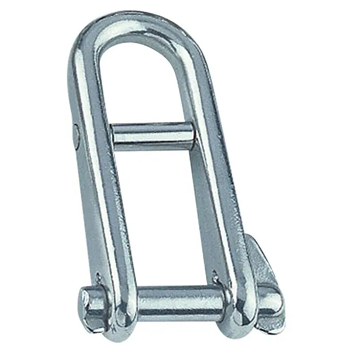 Schlüsselschäkel - Bolzendurchmesser: 6 mm, Steg, Edelstahl, A4 - Vorderansicht