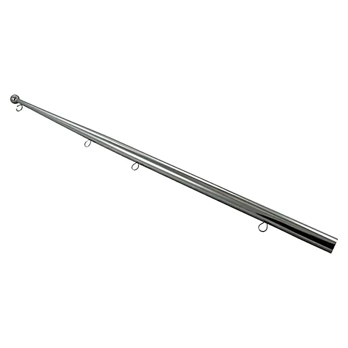 Flaggenstock - Durchmesser: 19 mm, Edelstahl, A2 - Vorderansicht