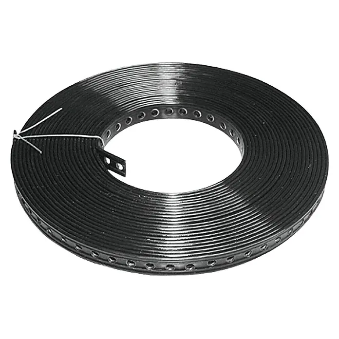 Montageband - Schwarz, Gelocht, 10 m