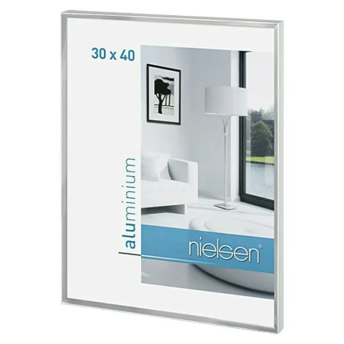 Nielsen Bilderrahmen Pixel - Silber, 30 x 40 cm, Aluminium - Rechte Seitenansicht