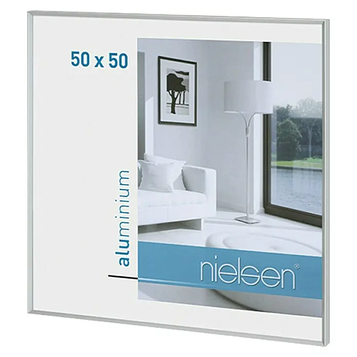 Nielsen Bilderrahmen Pixel - Mattsilber, 50 x 50 cm, Aluminium - Rechte Seitenansicht