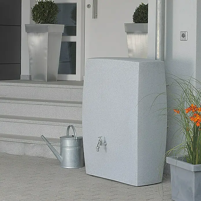 Regentonne Noblesse - 275 l, Granitfarben - Linke Seitenansicht