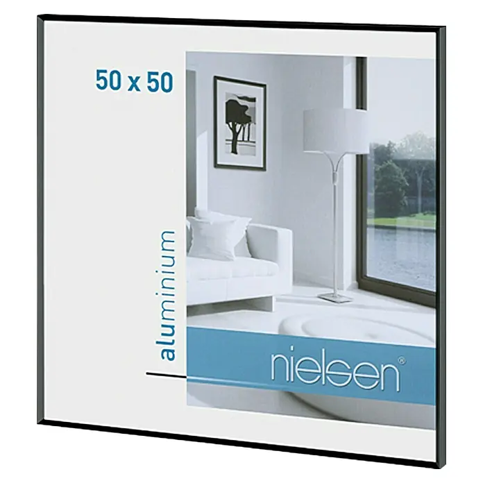 Nielsen Bilderrahmen Pixel - Schwarz, 50 x 50 cm, Aluminium - Rechte Seitenansicht