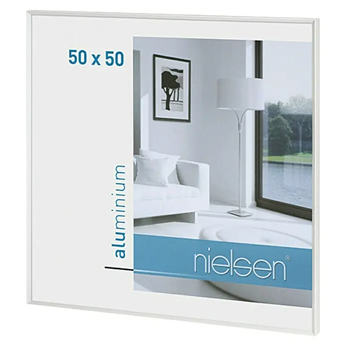 Nielsen Bilderrahmen Pixel - Weiß, 50 x 50 cm, Aluminium - Rechte Seitenansicht